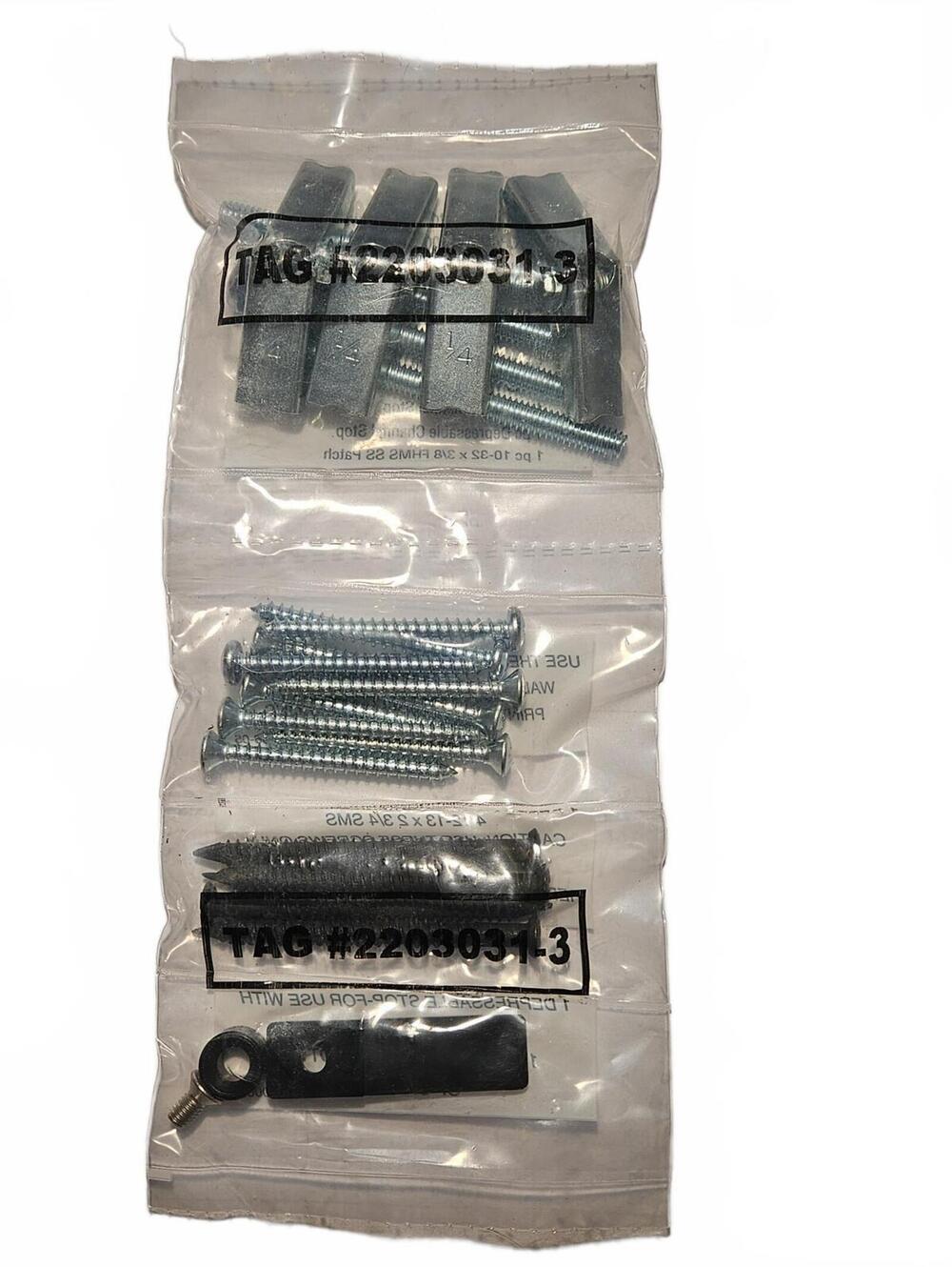 GCX Wall Channel Standard and Seismic Hardware Pack Tag # 2203031-3